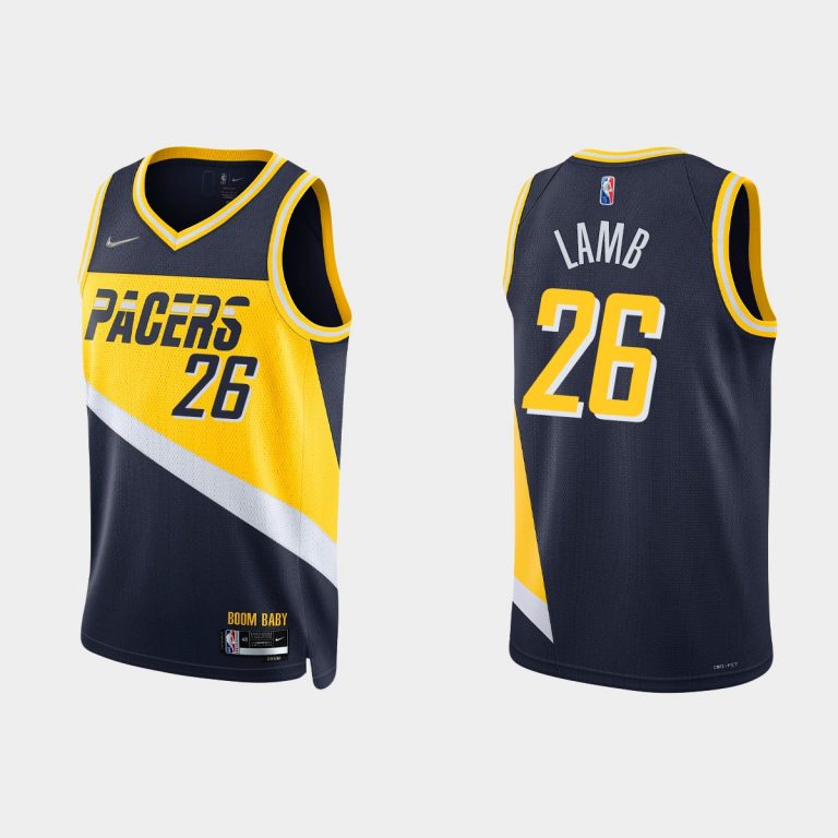 2021-22 Indiana Pacers No. 26 Jeremy Lamb 75th Anniversary City Black Jersey