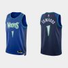 2021-22 Minnesota Timberwolves No. 1 Anthony Edwards 75th Anniversary City Royal Jersey