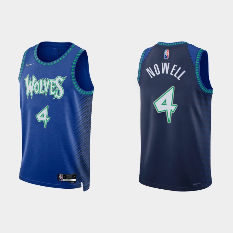 2021-22 Minnesota Timberwolves No. 4 Jaylen Nowell 75th Anniversary City Royal Jersey