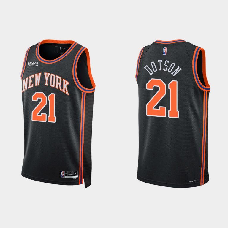 2021-22 New York Knicks No. 21 Cam Reddish 75th Anniversary City Black Jersey