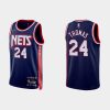 Brooklyn Nets #24 Cameron Thomas 2021-22 NBA 75th Anniversary City Navy Jersey