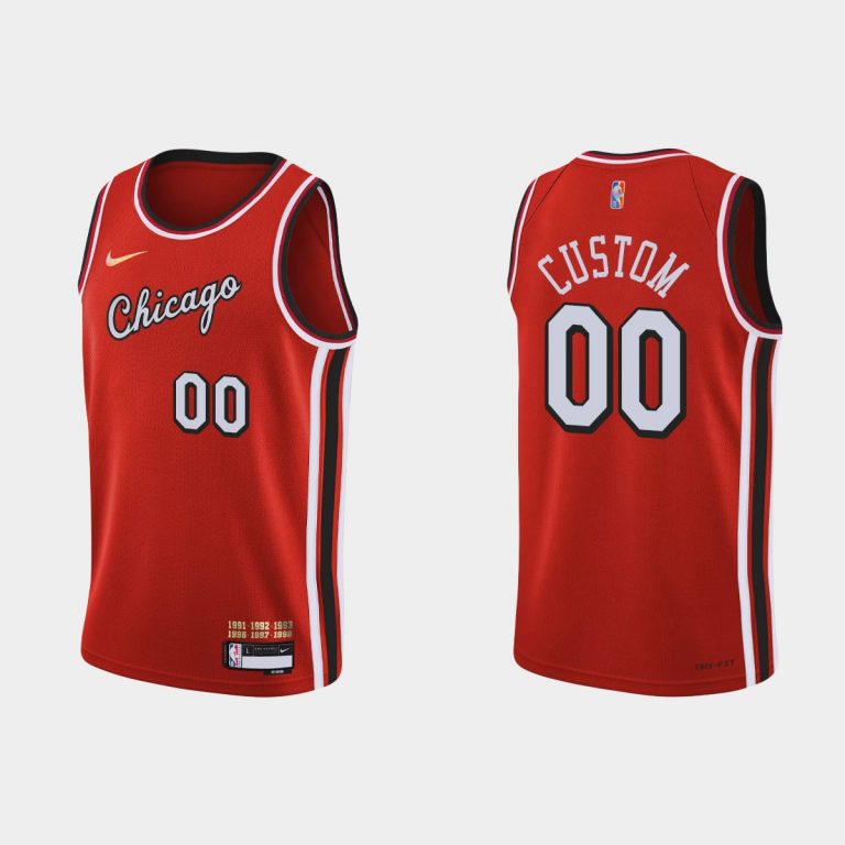 Chicago Bulls 75th Anniversary #00 Custom Red City Jersey