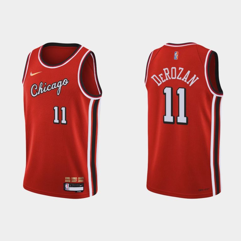 Chicago Bulls 75th Anniversary #11 DeMar DeRozan Red City Jersey