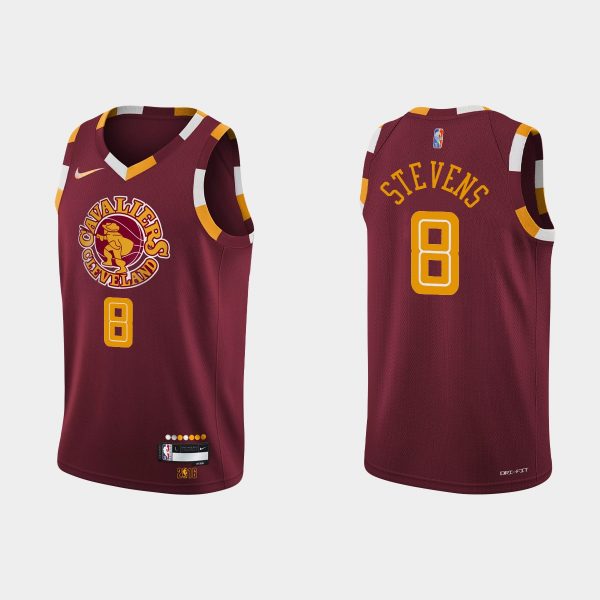 Cleveland Cavaliers #8 Lamar Stevens 2021-22 NBA 75th Anniversary City Wine Jersey