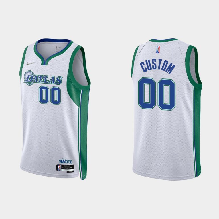 Dallas Mavericks Custom #00 2021/22 75th Anniversary City White Jersey