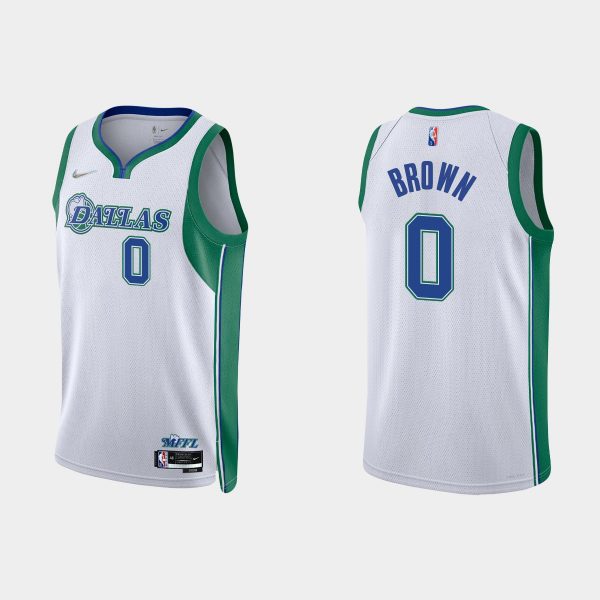 Dallas Mavericks Sterling Brown #0 2021/22 75th Anniversary City White Jersey