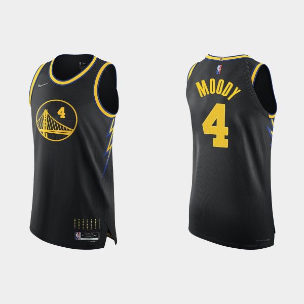 Golden State Warriors Moses Moody #4 2021/22 75th Anniversary City Black Jersey