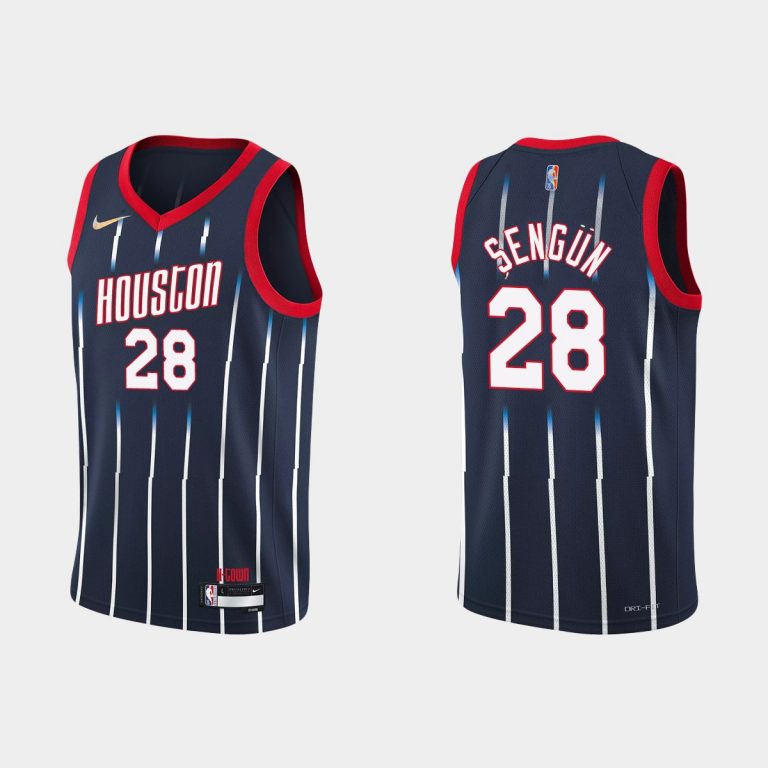 Houston Rockets #28 Alperen ?engün 2021-22 NBA 75th Anniversary City Navy Jersey