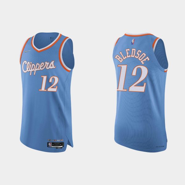 Los Angeles Clippers Eric Bledsoe #12 2021/22 75th Anniversary City Blue Jersey