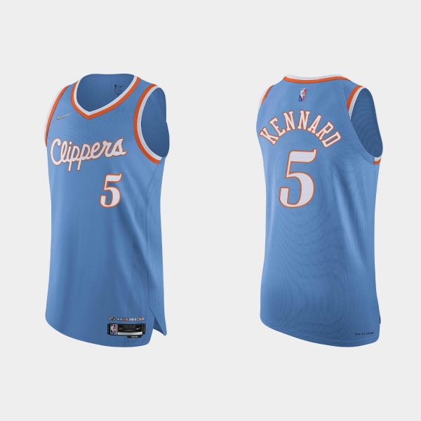 Los Angeles Clippers Luke Kennard #5 2021/22 75th Anniversary City Blue Jersey