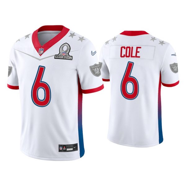 Men A.J. Cole Las Vegas Raiders 2022 AFC Pro Bowl White Game Jersey