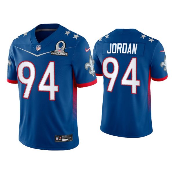 Men Cameron Jordan New Orleans Saints 2022 NFC Pro Bowl Royal Game Jersey