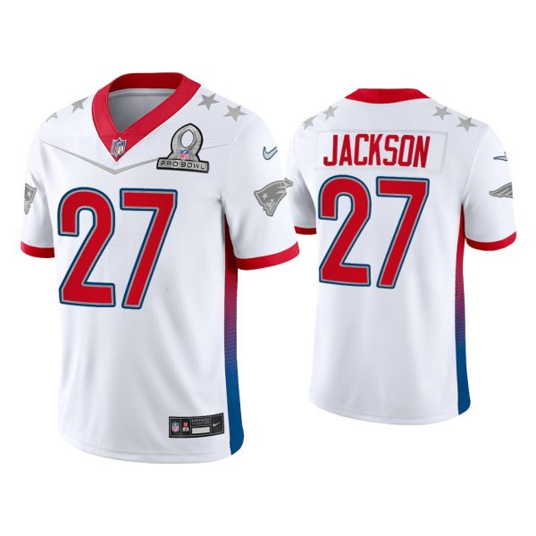 Men J.C. Jackson New England Patriots 2022 AFC Pro Bowl White Game Jersey