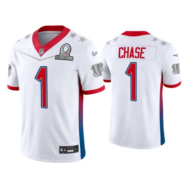 Men Ja'Marr Chase Cincinnati Bengals 2022 AFC Pro Bowl White Game Jersey