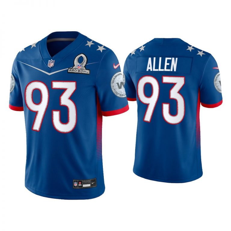 Men Jonathan Allen Washington Football Team 2022 NFC Pro Bowl Royal Game Jersey