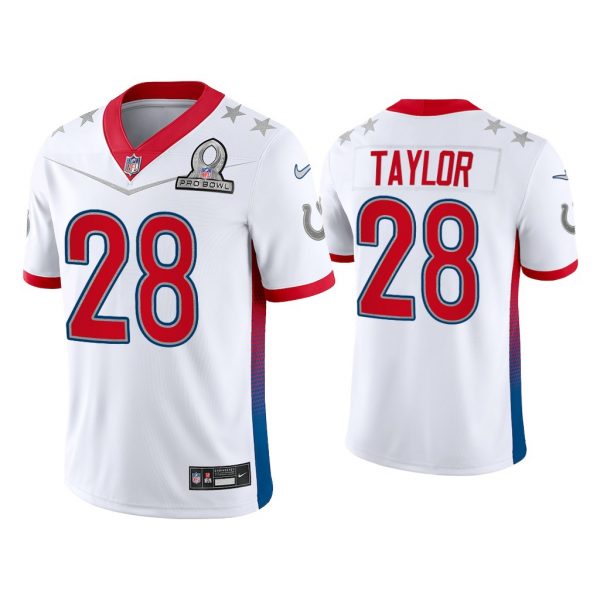 Men Jonathan Taylor Indianapolis Colts 2022 AFC Pro Bowl White Game Jersey