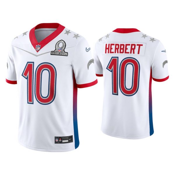 Men Justin Herbert Los Angeles Chargers 2022 AFC Pro Bowl White Game Jersey
