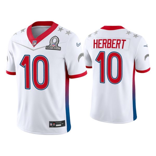 Men Justin Herbert Los Angeles Chargers 2022 AFC Pro Bowl White Game Jersey