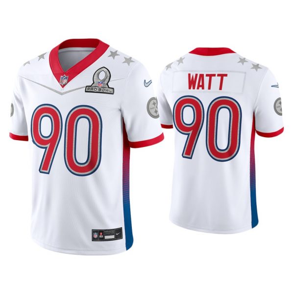 Men T.J. Watt Pittsburgh Steelers 2022 AFC Pro Bowl White Game Jersey