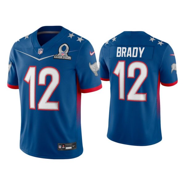 Men Tom Brady Tampa Bay Buccaneers 2022 NFC Pro Bowl Royal Game Jersey