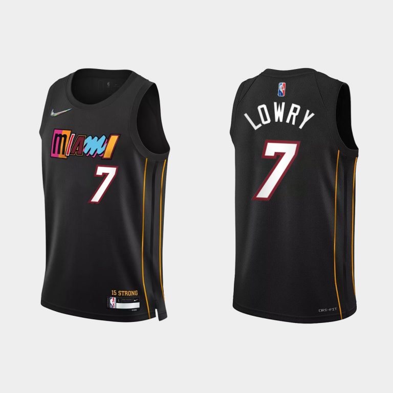 Miami Heat #7 Kyle Lowry 2021-22 NBA 75th Anniversary City Black Jersey