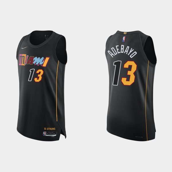 Miami Heat Bam Adebayo #13 2021/22 75th Anniversary City Black Jersey