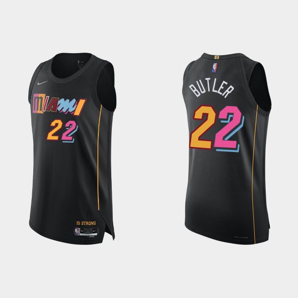 Miami Heat Jimmy Butler #22 2021/22 75th Anniversary City Black Jersey