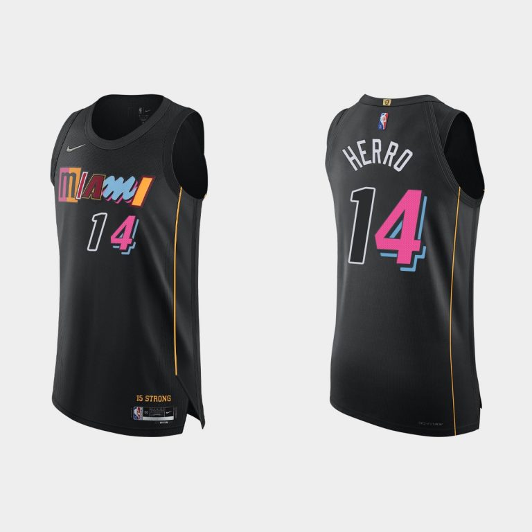 Miami Heat Tyler Herro #14 2021/22 75th Anniversary City Black Jersey