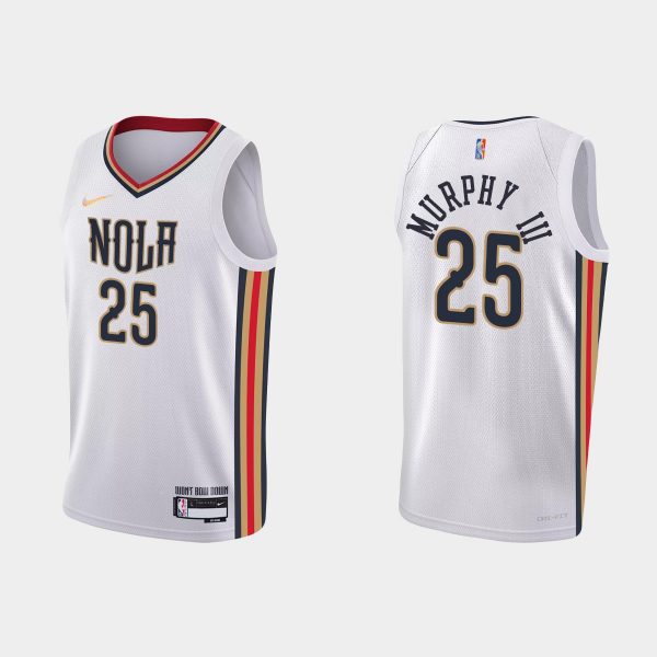 New Orleans Pelicans #25 Trey Murphy III 2021-22 NBA 75th Anniversary City White Jersey