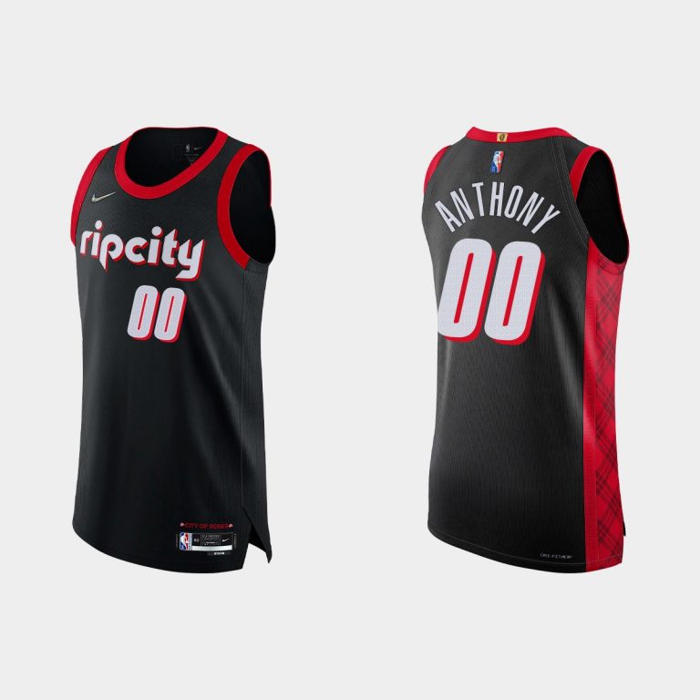 Portland Trail Blazers Custom #00 2021/22 75th Anniversary City Black Jersey