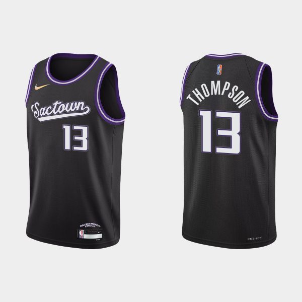 Sacramento Kings #13 Tristan Thompson 2021-22 NBA 75th Anniversary City Black Jersey