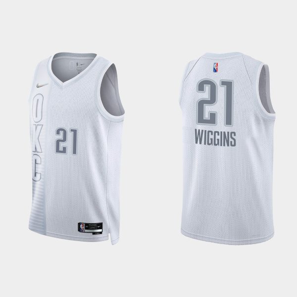 Thunder Aaron Wiggins #21 City Edition 75th Anniversary Gray Jersey