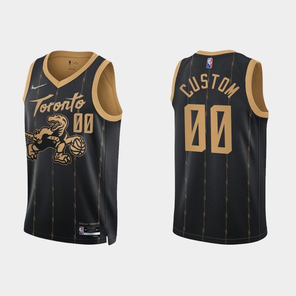 Toronto Raptors Custom #00 2021/22 75th Anniversary City Edition Black Jersey