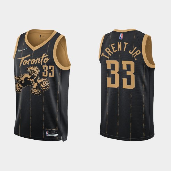 Toronto Raptors Gary Trent Jr. #33 2021/22 75th Anniversary City Edition Black Jersey