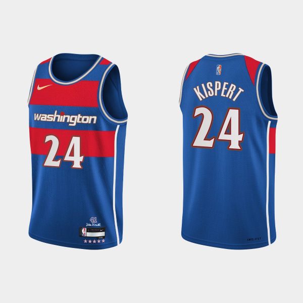 Washington Wizards #24 Corey Kispert 2021-22 NBA 75th Anniversary City Blue Jersey