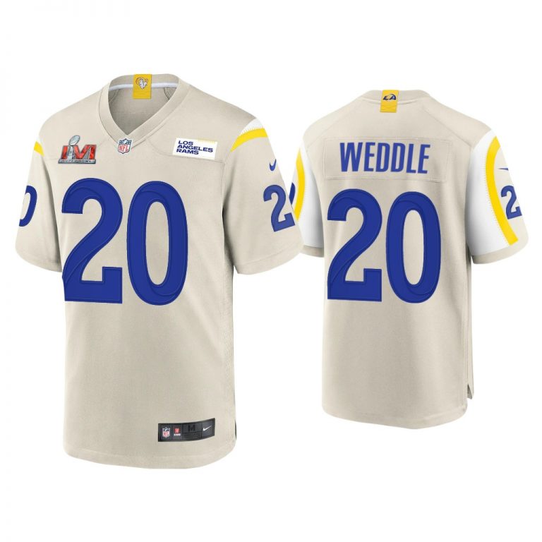 Men Eric Weddle Los Angeles Rams Super Bowl LVI Bone Game Jersey