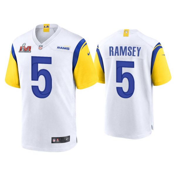 Men Jalen Ramsey Los Angeles Rams Super Bowl LVI White Game Jersey