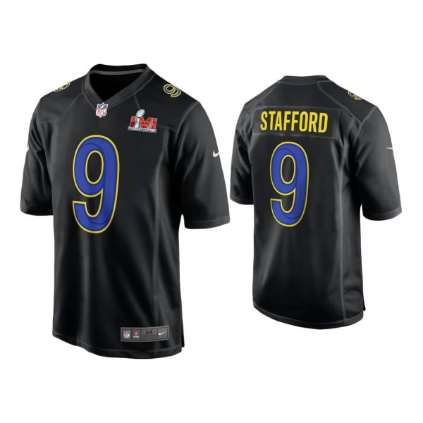 Men Matthew Stafford Los Angeles Rams Super Bowl LVI Black Game Fashion Jersey