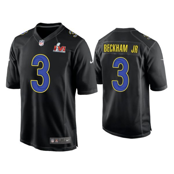 Men Odell Beckham Jr. Los Angeles Rams Super Bowl LVI Black Game Fashion Jersey