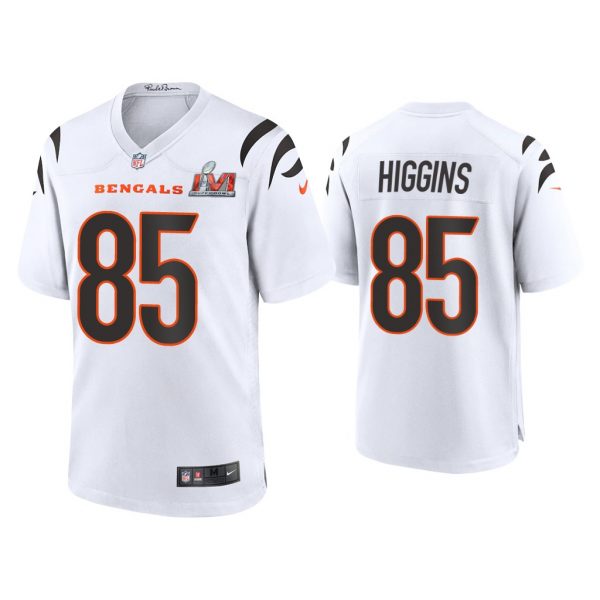 Men Tee Higgins Cincinnati Bengals Super Bowl LVI White Game Jersey