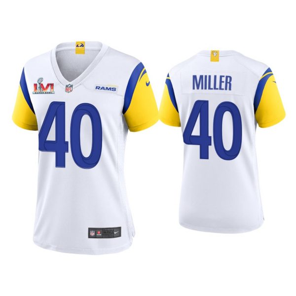 Women Von Miller Los Angeles Rams Super Bowl LVI Champions White Game Jersey