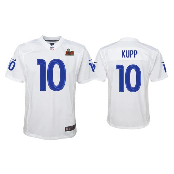 Youth Cooper Kupp Los Angeles Rams Super Bowl LVI White Game Jersey