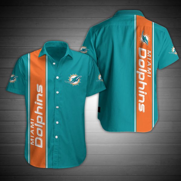 Miami Dolphins Men Short Sleeve Shirt