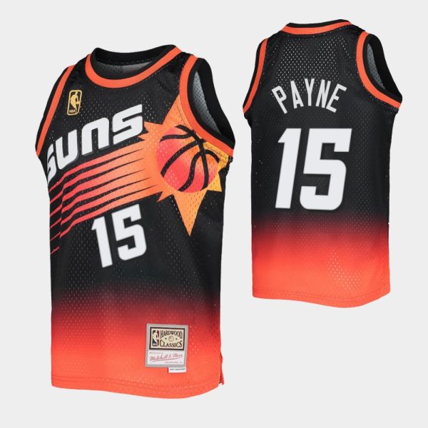 Cameron Payne No. 15 Phoenix Suns Black Orange Fadeaway Hwc Limited Jersey