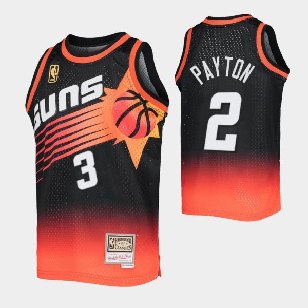 Chris Paul No. 3 Phoenix Suns Black Orange Fadeaway Hwc Limited Jersey