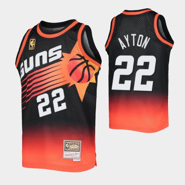 Deandre Ayton No. 22 Phoenix Suns Black Orange Fadeaway Hwc Limited Jersey