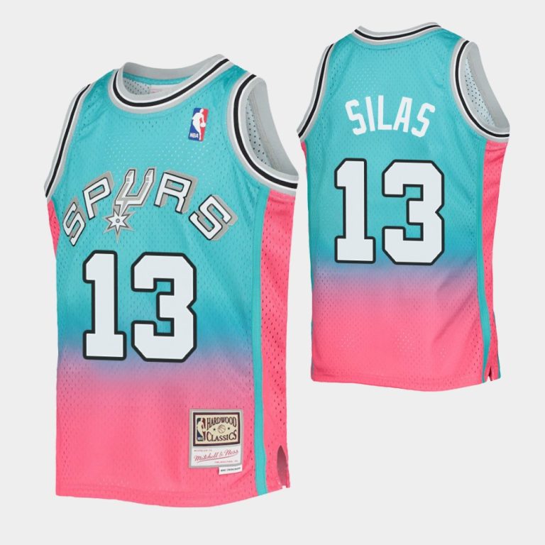 James Silas No. 13 San Antonio Spurs Teal Pink Fadeaway Hwc Limited Jersey