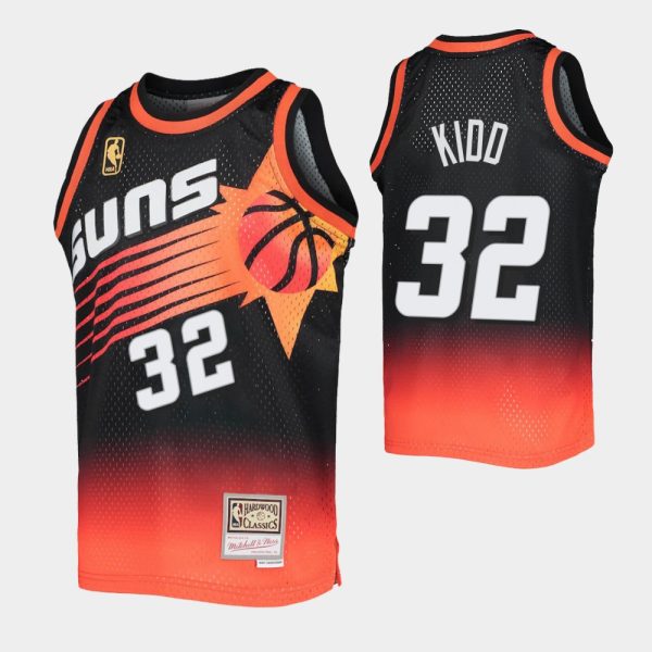 Jason Kidd No. 32 Phoenix Suns Black Orange Fadeaway Hwc Limited Jersey