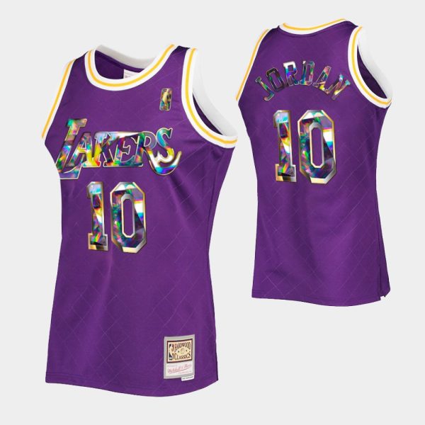 Los Angeles Lakers 75TH Retro Purple DeAndre Jordan 75TH Jersey Diamond Edition