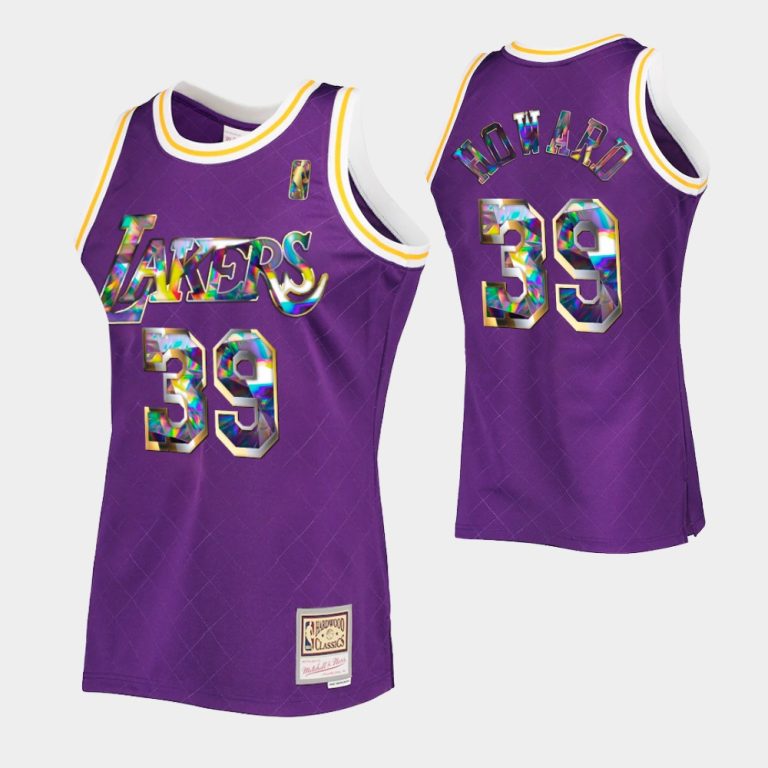 Los Angeles Lakers 75TH Retro Purple Dwight Howard 75TH Jersey Diamond Edition